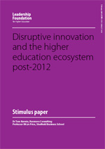 Disruptive innovation and the higher education ecosystem post-2012